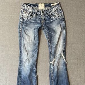 Taverniti So Jeans Sacha Woman 24 Low Rise Distressed Y2K